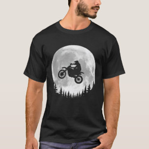 Cool Full Moon Dirt Bike Motocross Rider T-Shirt