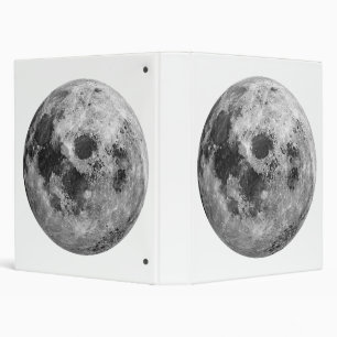 Cool Full Moon Graphic Space Astronomy Science Binder