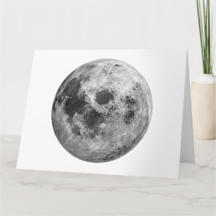 Cool Full Moon Graphic Space Astronomy Science Card