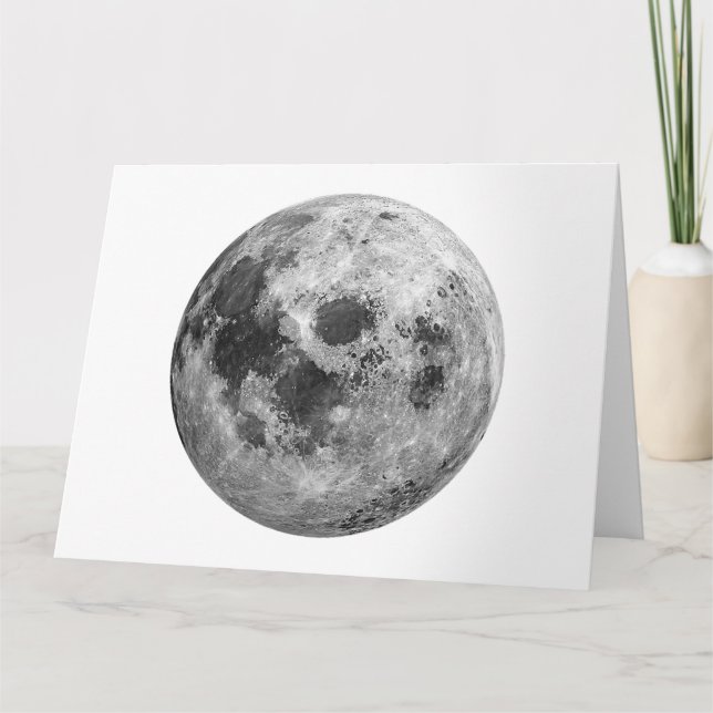 Cool Full Moon Graphic Space Astronomy Science Card (Front)