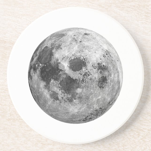 Cool Full Moon Graphic Space Astronomy Science Coaster (Front)