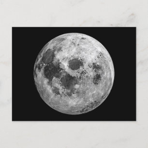 Cool Full Moon Graphic Space Astronomy Science Holiday Postcard