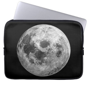 Cool Full Moon Graphic Space Astronomy Science Laptop Sleeve