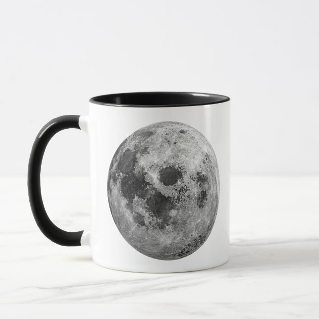 Cool Full Moon Graphic Space Astronomy Science Mug (Left)