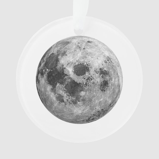 Cool Full Moon Graphic Space Astronomy Science Ornament (Front)