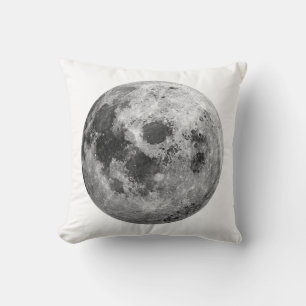 Cool Full Moon Graphic Space Astronomy Science Throw Pillow