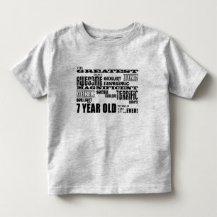 Cool Fun 7th Birthday Party Greatest 7 Year Old Toddler T-shirt