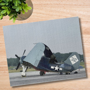 Cool Fun Airplane Photo Pilot Family Aviation Jigsaw Puzzle