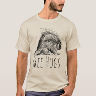 Cool Fun and Funny Free Hugs Porcupine T-Shirt