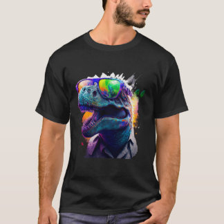 Cool fun dinosaur Rex with sunglasses T-Shirt