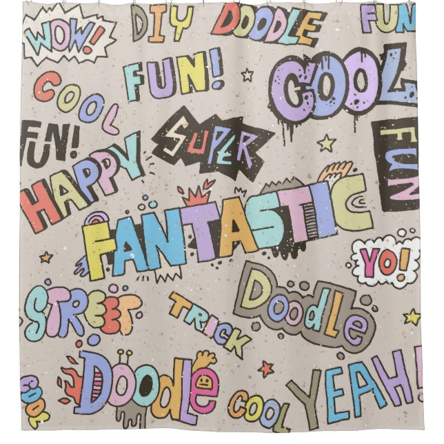 Cool Fun Doodle Lettering Vintage (Front)