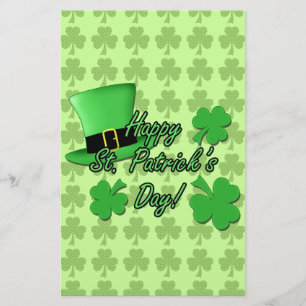 Cool fun Green top hat Shamrocks St. Patricks Day Flyer