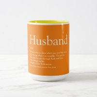 Cool Fun Husband Definition Quote Orange