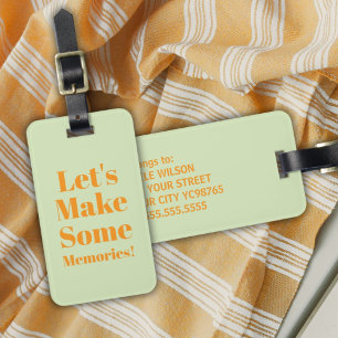 Cool Fun Lime Orange Colours Summer Vibes Luggage Tag