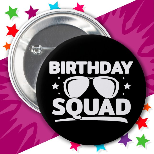 Cool Fun Matching Group Party Crew Birthday Squad 2 Inch Round Button (Creator Uploaded)