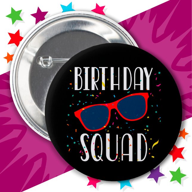 Cool Fun Matching Group Party Crew Birthday Squad 2 Inch Round Button (Creator Uploaded)