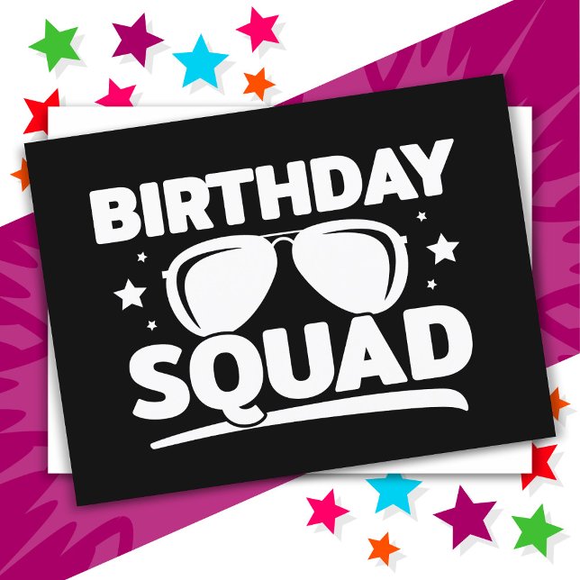 Cool Fun Matching Group Party Crew Birthday Squad Postcard (Creator Uploaded)