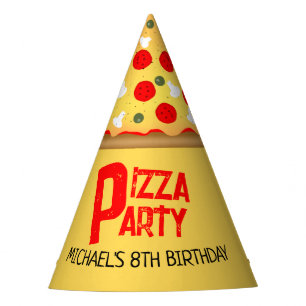 Cool fun pizza party kids birthday hat