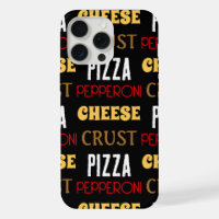Cool fun pizza pepperoni cheese crust text pattern