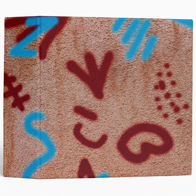 Cool Fun Unique Wall Writings Binder (Front/Spine)