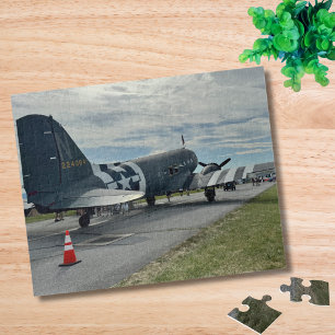 Cool Fun Vintage Airplane Photo Pilot Aviation Jigsaw Puzzle