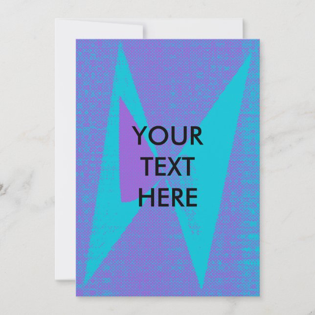 Cool Funky Abstrait demi-ton Zine Style carte blan (Devant)