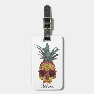 Cool Funky Geek Pineapple Punk Custom Colour Luggage Tag