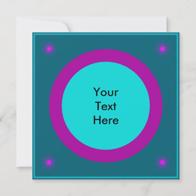 Cool & Funky Mid Century Modern Square Invitation (Front)