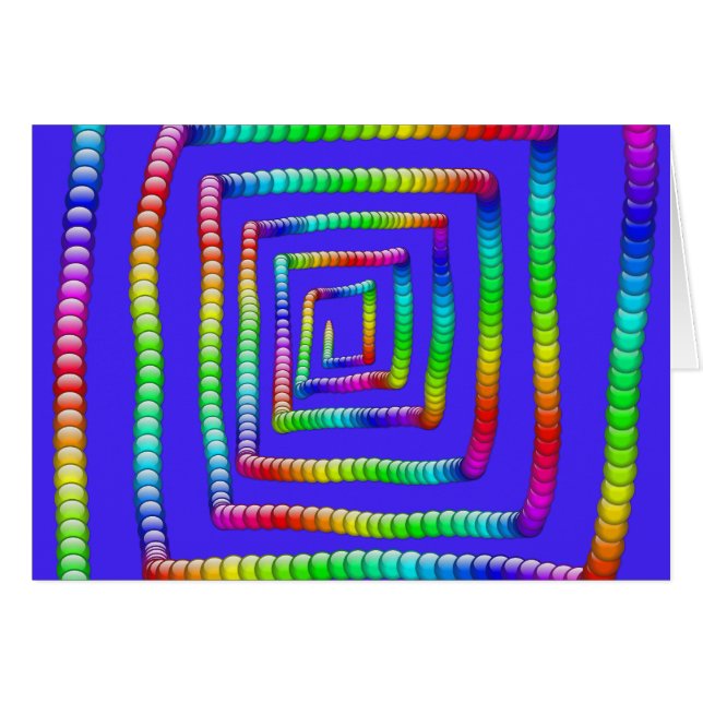 Cool Funky Rainbow Maze Rolling Circle Spheres Des (Front Horizontal)