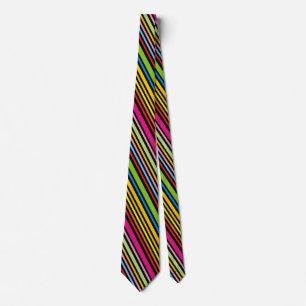 Cool Funky Retro Colourful Striped Ties