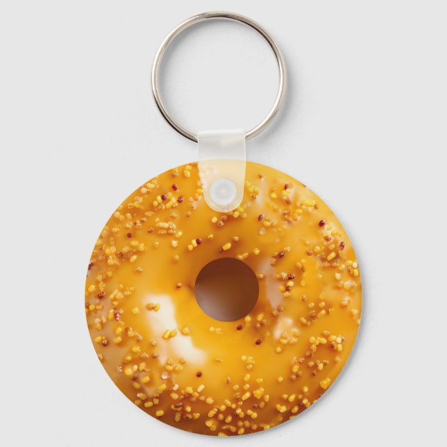 Cool Funny Bagel Them Promotional  Keychain (Front)