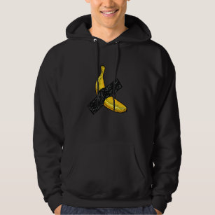 Cool Funny Banana Mounted With Adhesive Tape Graph Hoodie
