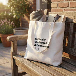 Cool funny black and white minimalist typography tote bag