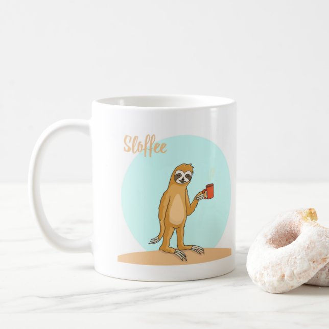 Cool Funny Coffee Lover Saying Coffee Mug (With Donut)