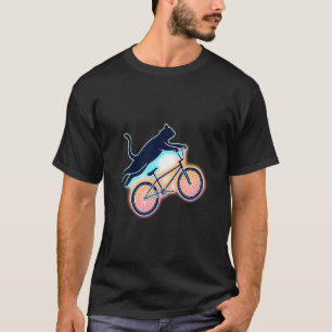 Cool & Funny Flying Cat Riding BMX Bike Art for BM T-Shirt