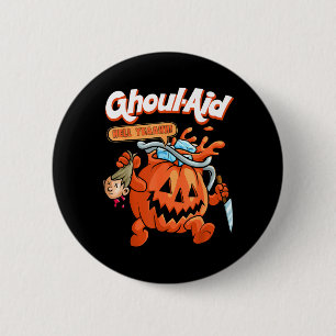Cool Funny Ghoul Pumpkin Cute Meme Halloween 2 Inch Round Button