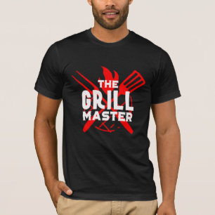 Cool Funny Grill Master BBQ Lover Black T-Shirt