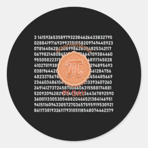 Cool Funny International Pi Day Pie Happy Pi Day Classic Round Sticker