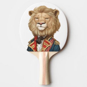 cool funny leo face lion animal apparel print desi ping pong paddle