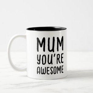Cool Funny Mother's Day Daughter Bold Typography Two-Tone Coffee Mug