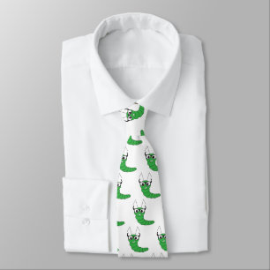 Cool funny nerdy caterpillar with glasses pattern tie