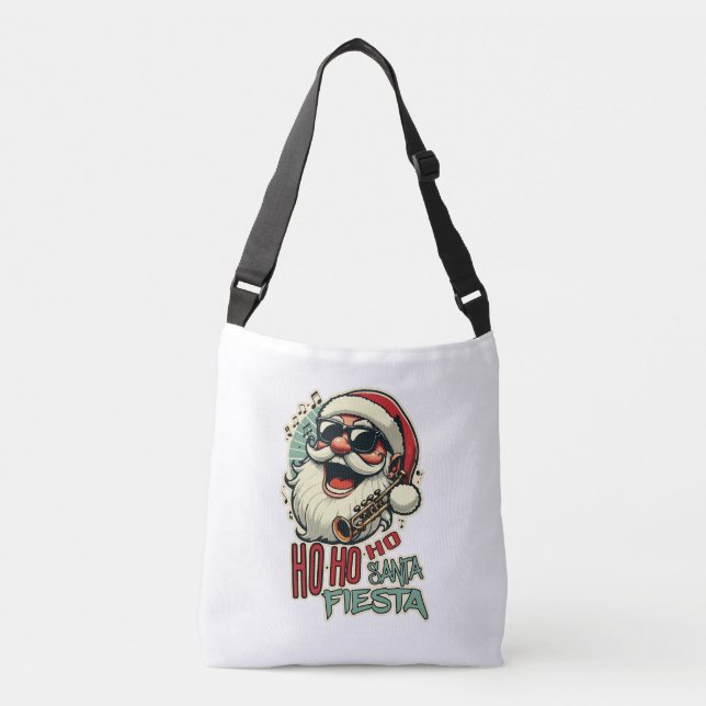 Cool funny Santa Claus with sunglasses - Ho-ho-ho Crossbody Bag (Front)