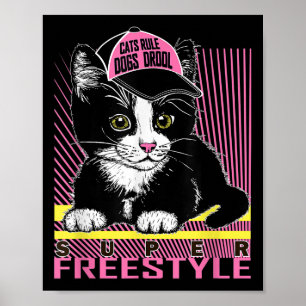 Cool Funny Sarcastic Cats Meme Quotes Cartoon Grap Poster