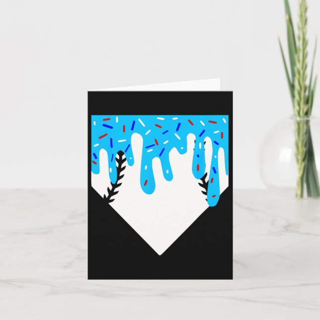 Cool Funny Sell Home Plate Ice Cream Drip With Spr Card (Front)