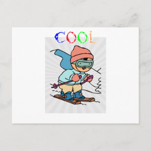 Cool Funny Skier skiing designs skiing funny Postcard