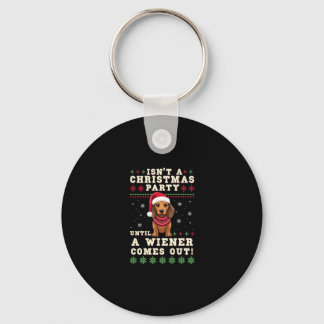 Cool Funny Wiener Dog Christmas Dachshund Holiday  Keychain