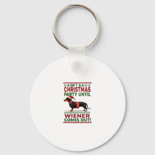 Cool Funny Wiener Dog Christmas Dachshund Holiday Keychain