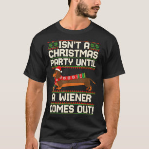 Cool Funny Wiener Dog Christmas Dachshund Holiday  T-Shirt