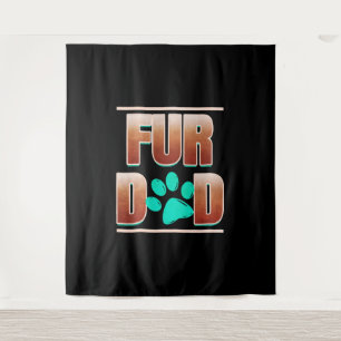 Cool Fur Dad With Cat Paw On Purrsday Tapestry