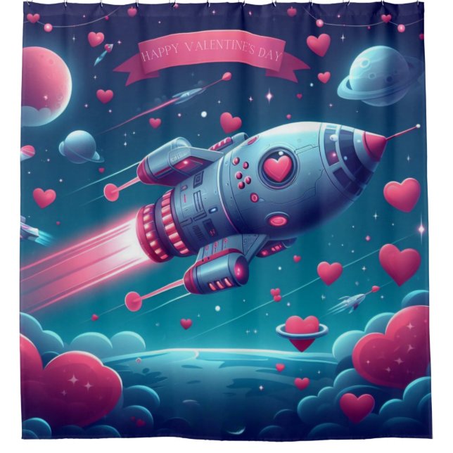 Cool/futuristic spaceship valentine's day (Front)